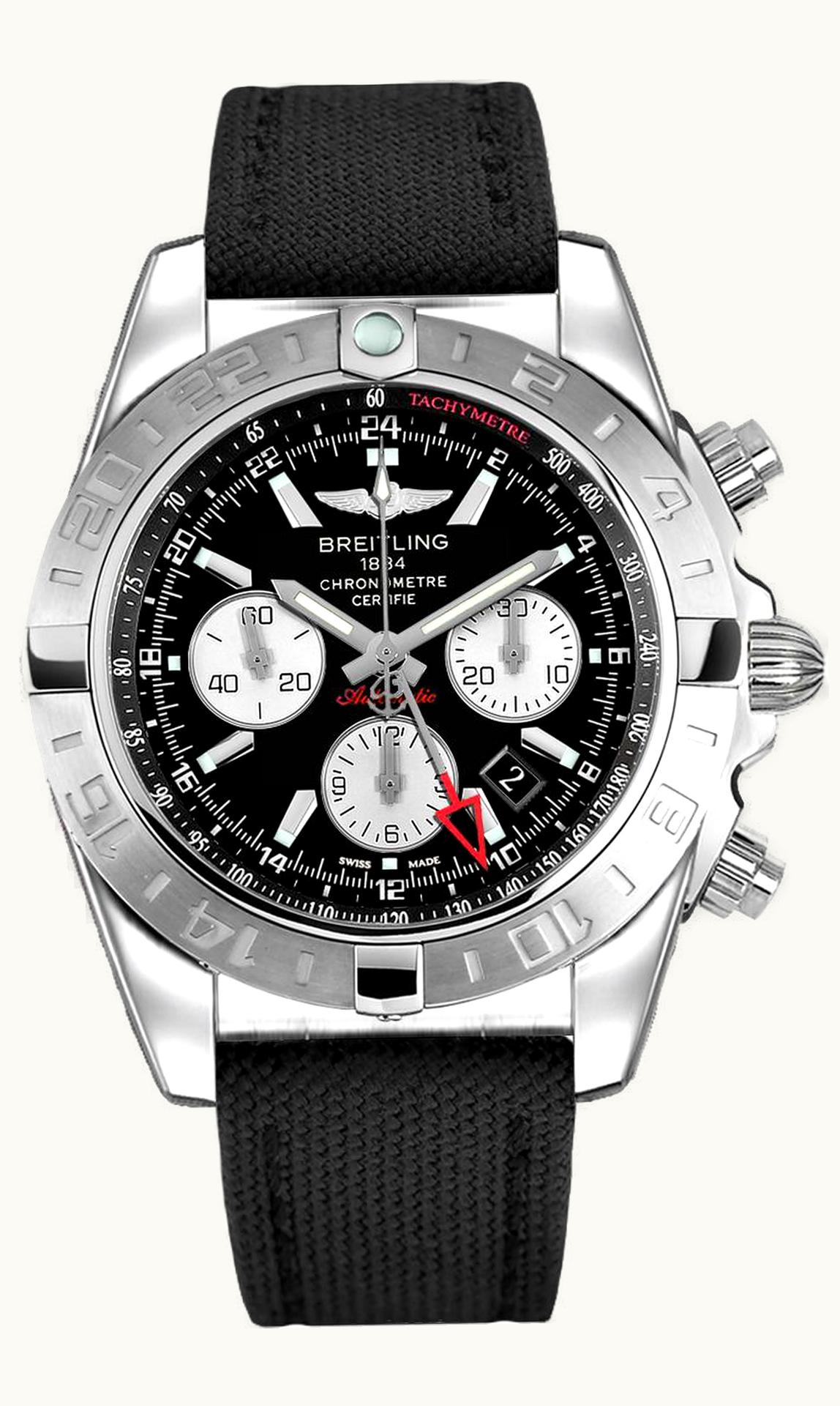 Breitling Chronomat 44 Stainless Steel / Rose Gold / Diamond / Onyx Black / Croco
